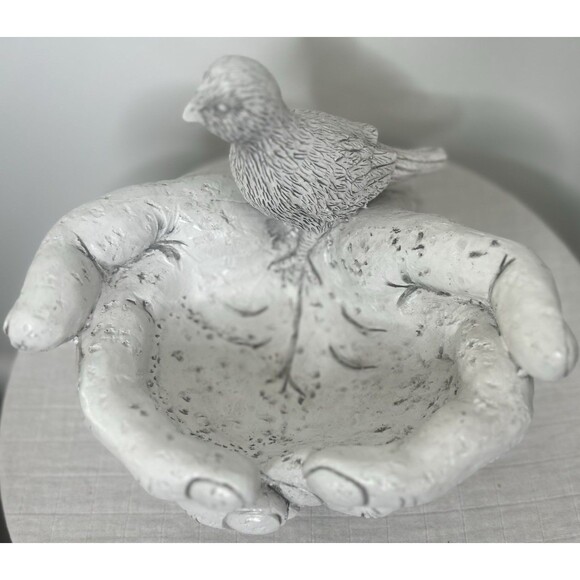 Other - Hands Palm Garden Bird Feeder Large Feeding Station Resin Decor Water bowl